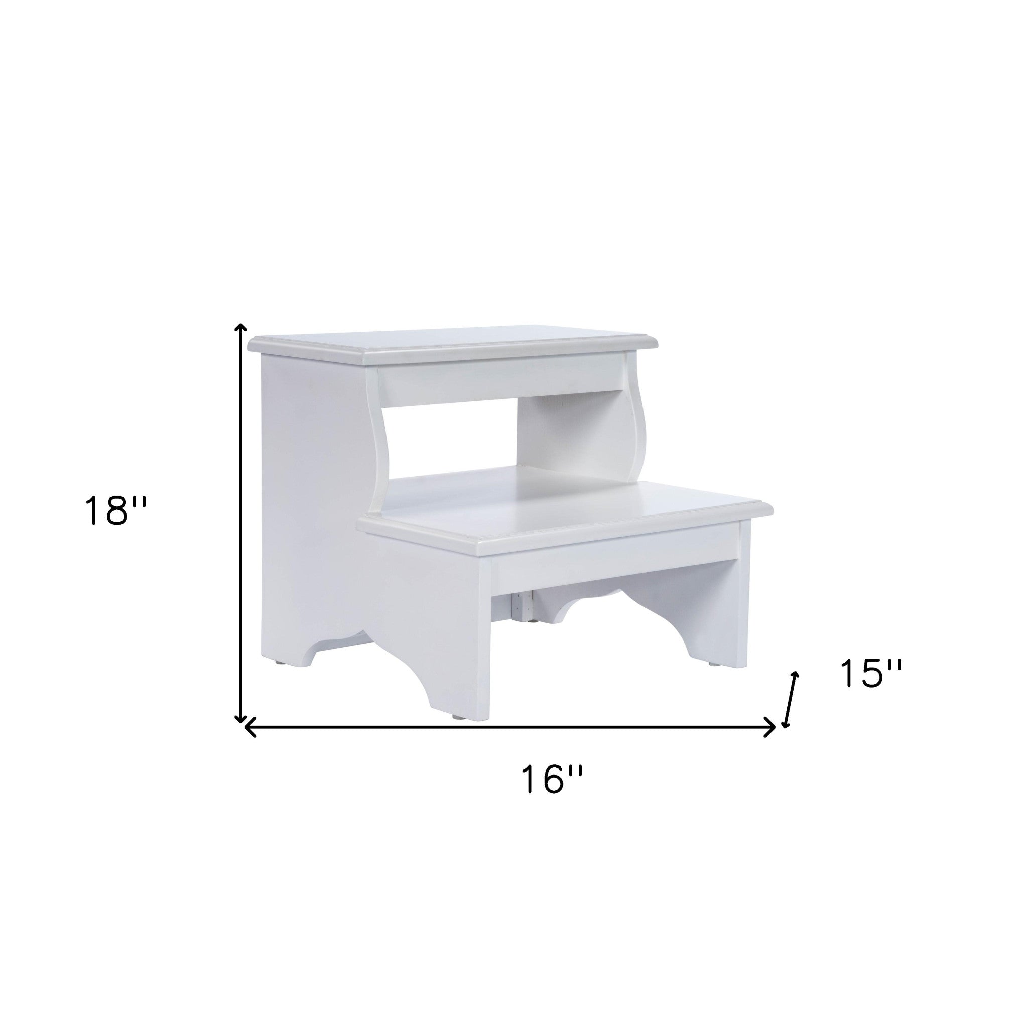 15 White Manufactured Wood Backless Bar Chair