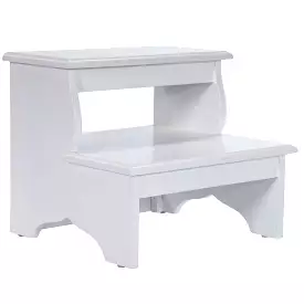 15 White Manufactured Wood Backless Bar Chair