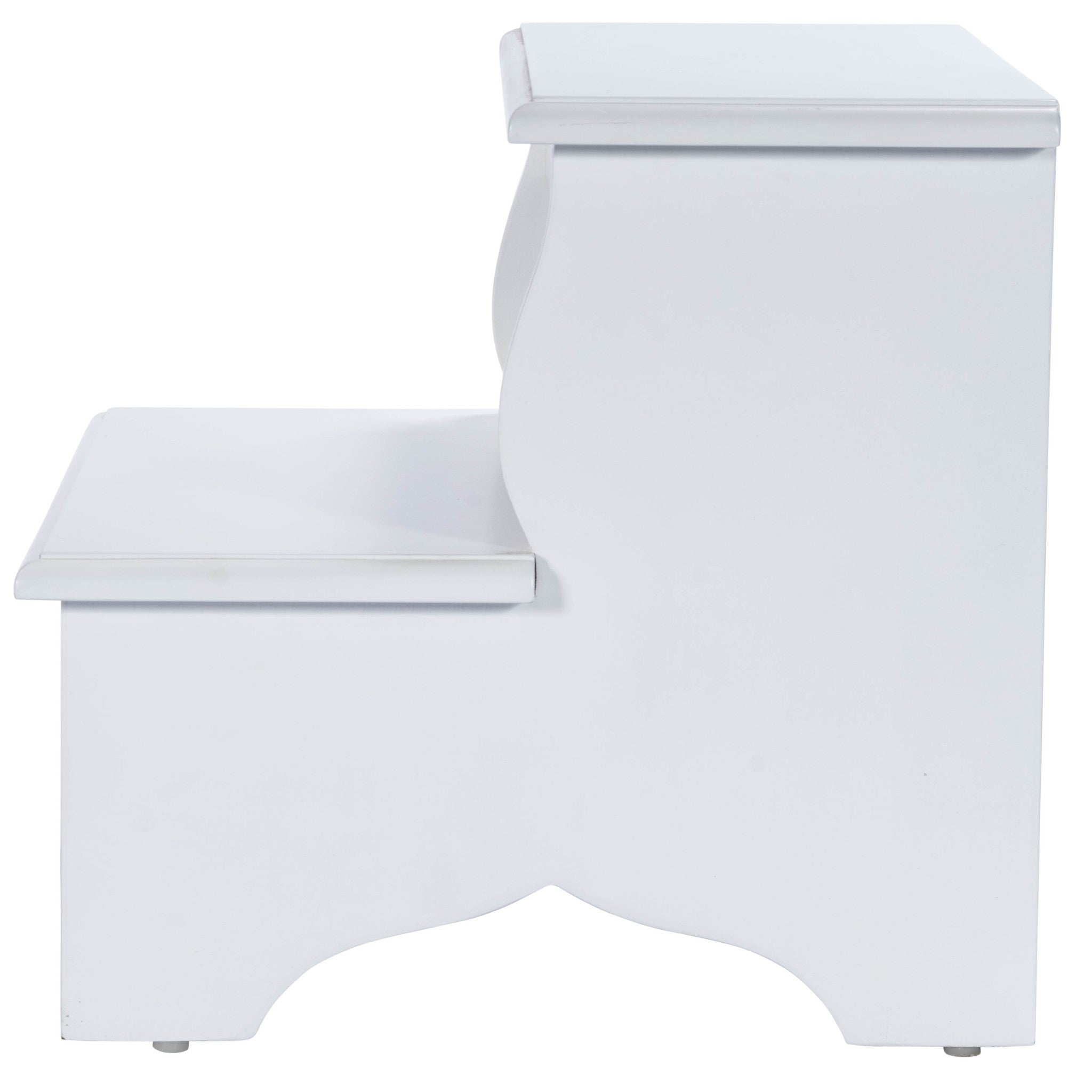 15 White Manufactured Wood Backless Bar Chair