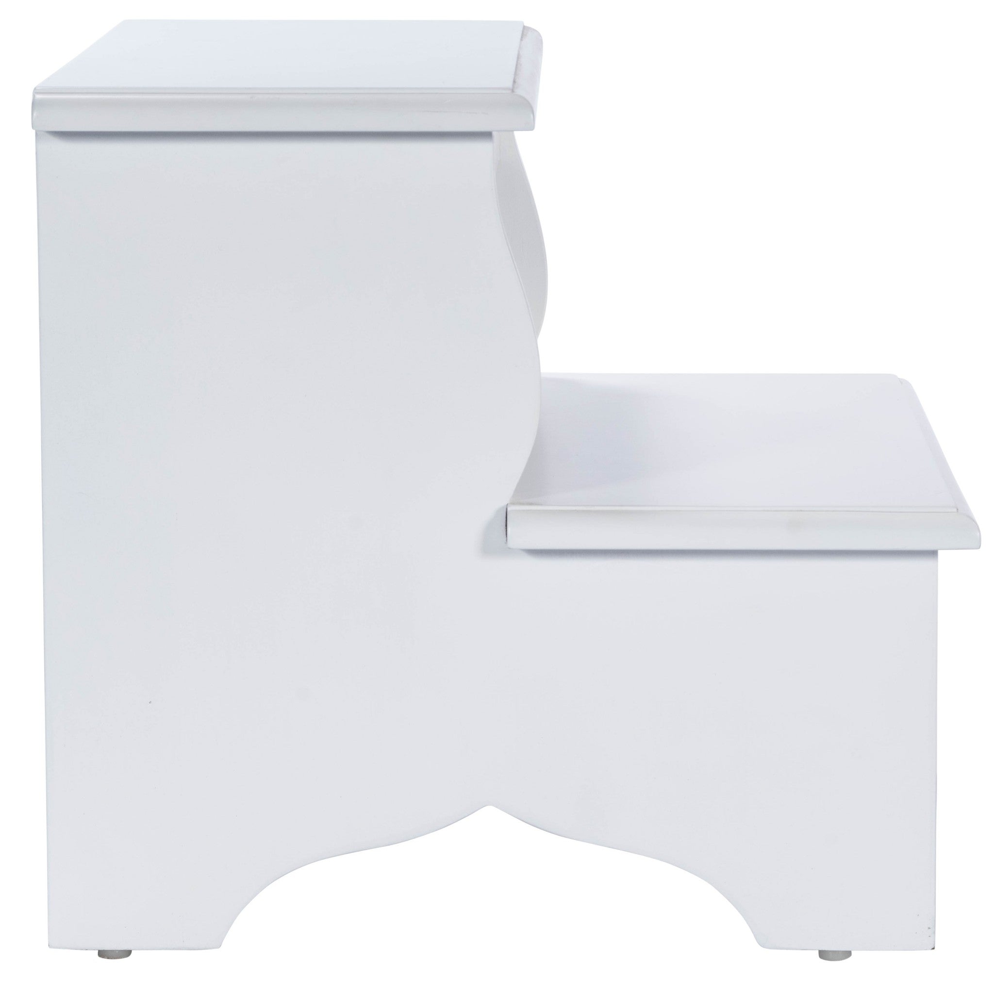 15 White Manufactured Wood Backless Bar Chair