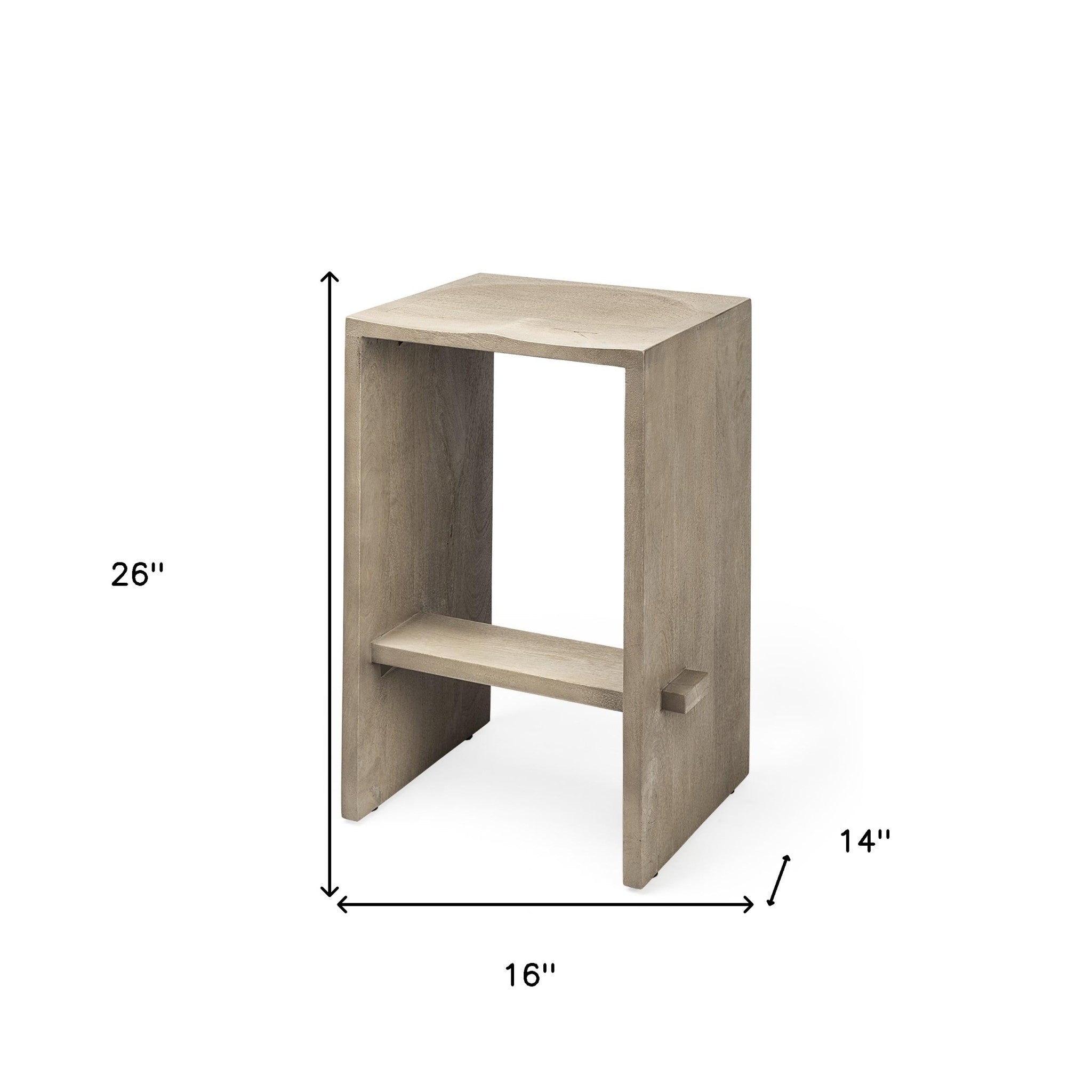 29 Brown Solid and Manufactured Wood Backless Counter Height Bar Chair