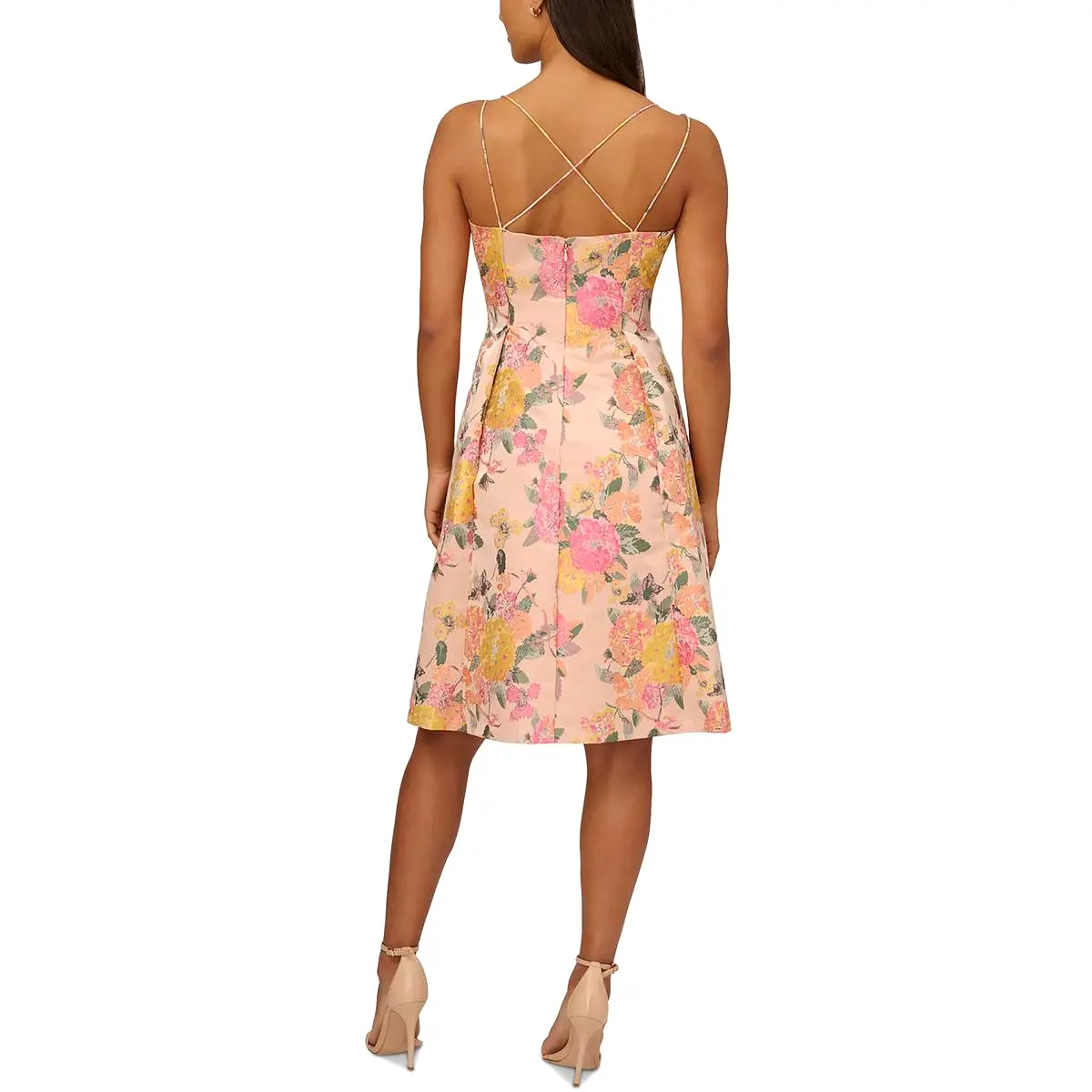 Adrianna Papell Womens Semi-Formal Knee-Length Cocktail And Party Dress