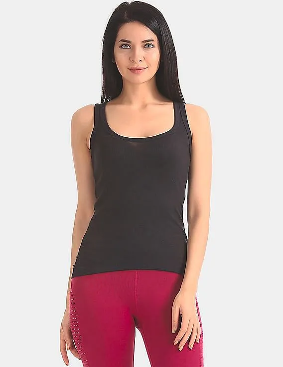 Aeropostale Solid Active Tank Top