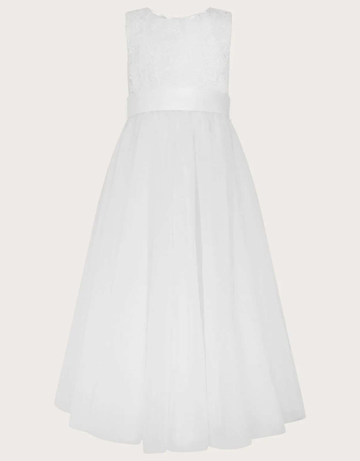 Alice Lace Tulle Maxi Communion Dress White