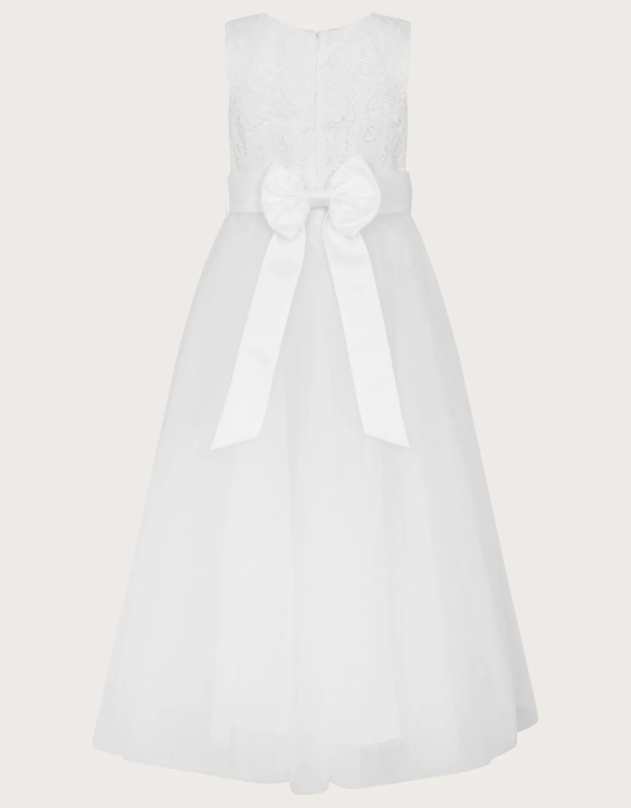 Alice Lace Tulle Maxi Communion Dress White