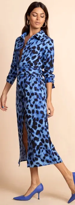 Alva Midi Dress Leopard