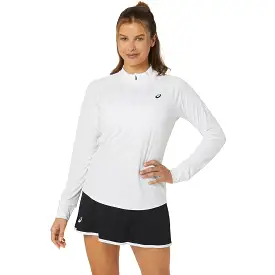 Asics Top Court LS Half Zip Dames Wit