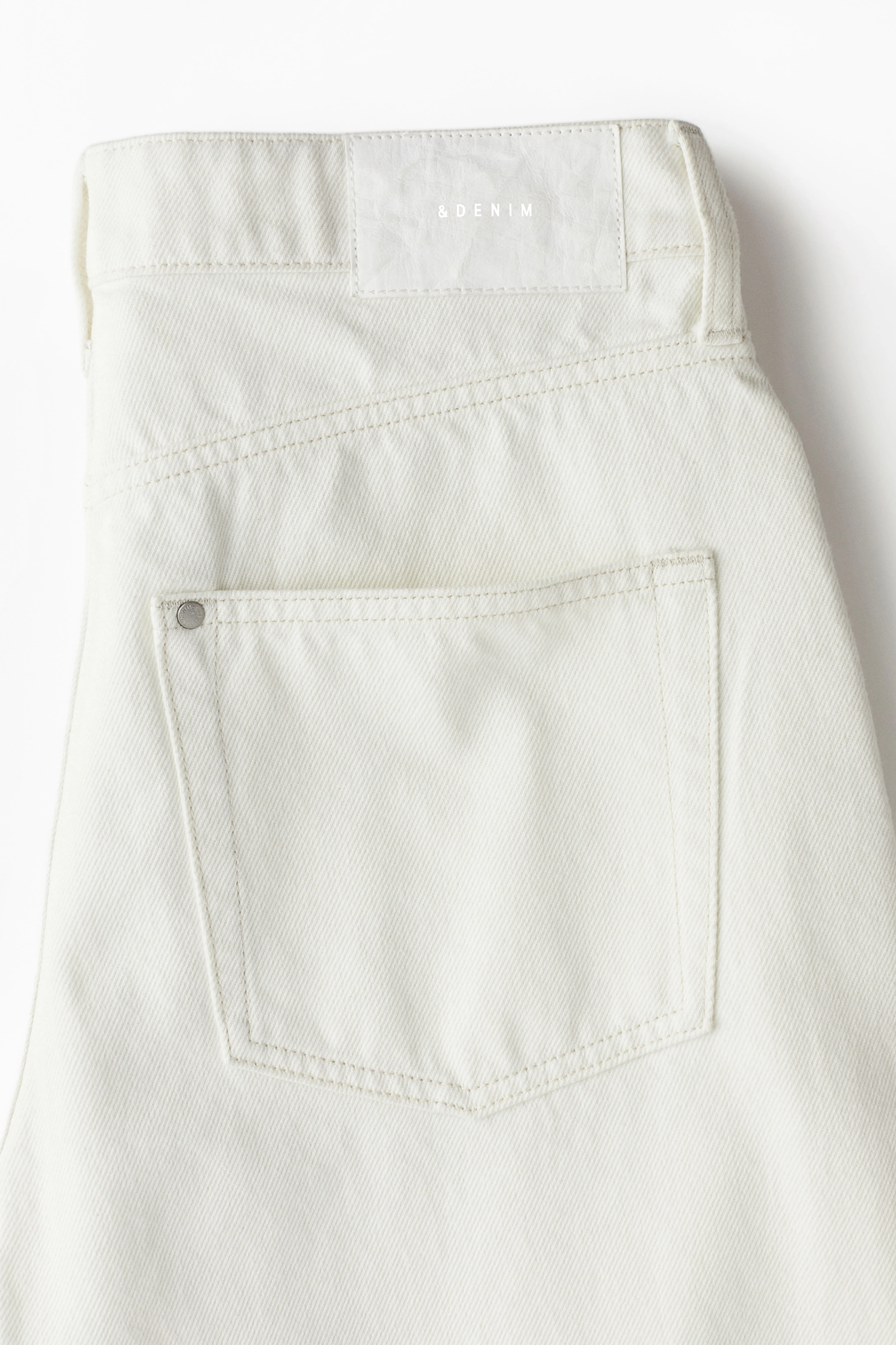 Barrel High Jeans - High waist - Long - Cream - Ladies | H&M GB