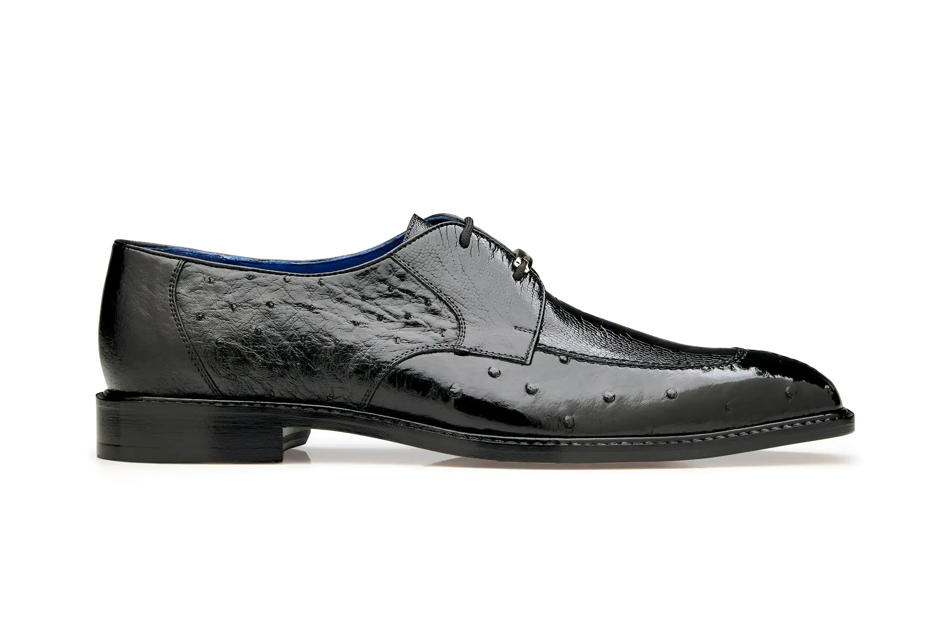 Belvedere - Bolero, Genuine Ostrich Leg and Ostrich Quill Dress Shoe - Black - R43