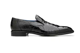 Belvedere - Genova, Genuine Alligator Slip-on Dress Shoe - Black - R53