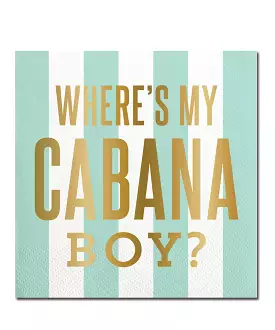 Beverage Napkins, 20 Count - Where's My Cabana Boy