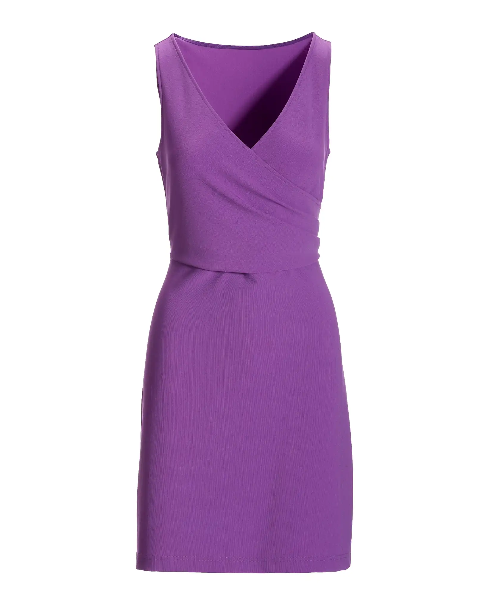 Beyond Travel Cross Front Dress Bright Violet