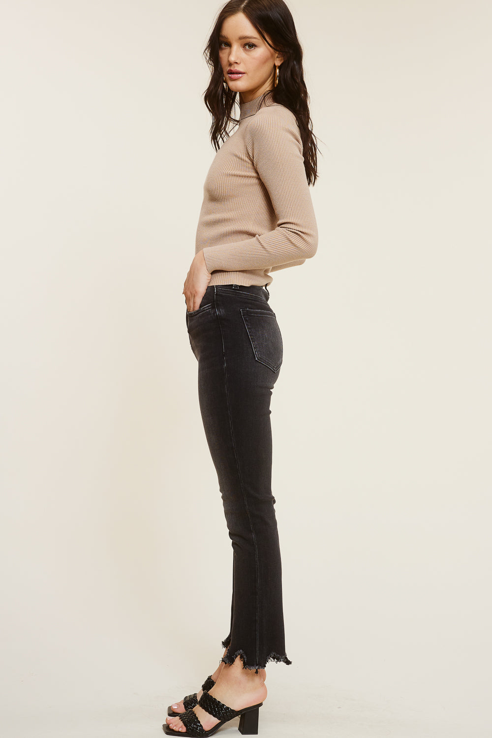 Black Slim Straight Denim