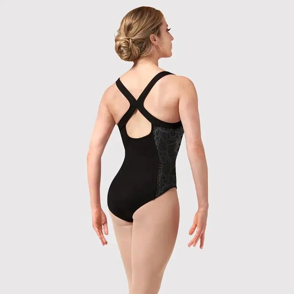 Bloch Ladies Black Lace Scoop Neck Racer Back Leotard