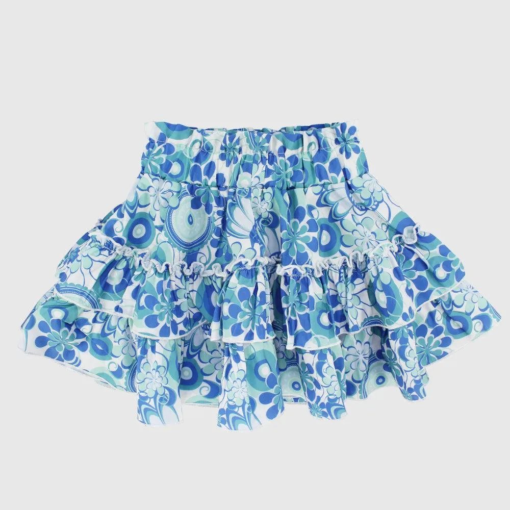 Blue Ruffled Skirt