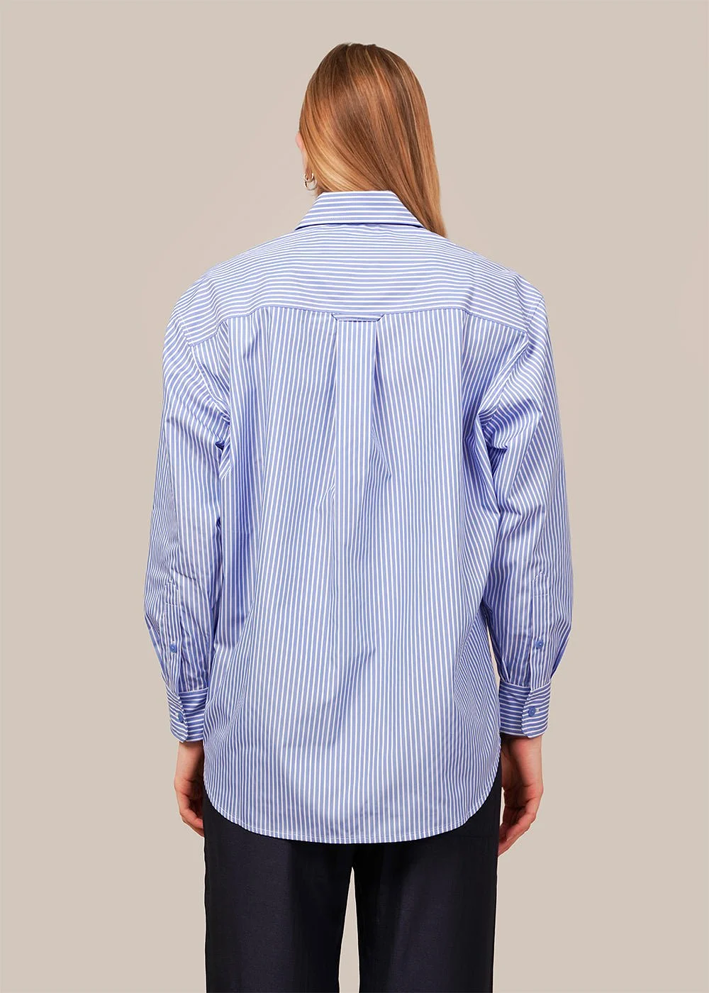 Blue Stripe Oversized Shirt