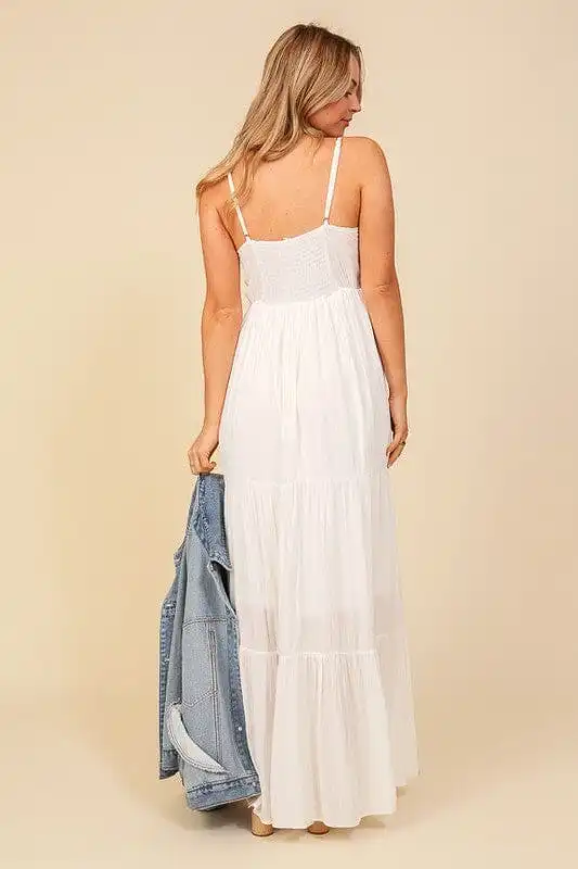 BOHO LACE TOP MAXI DRESS