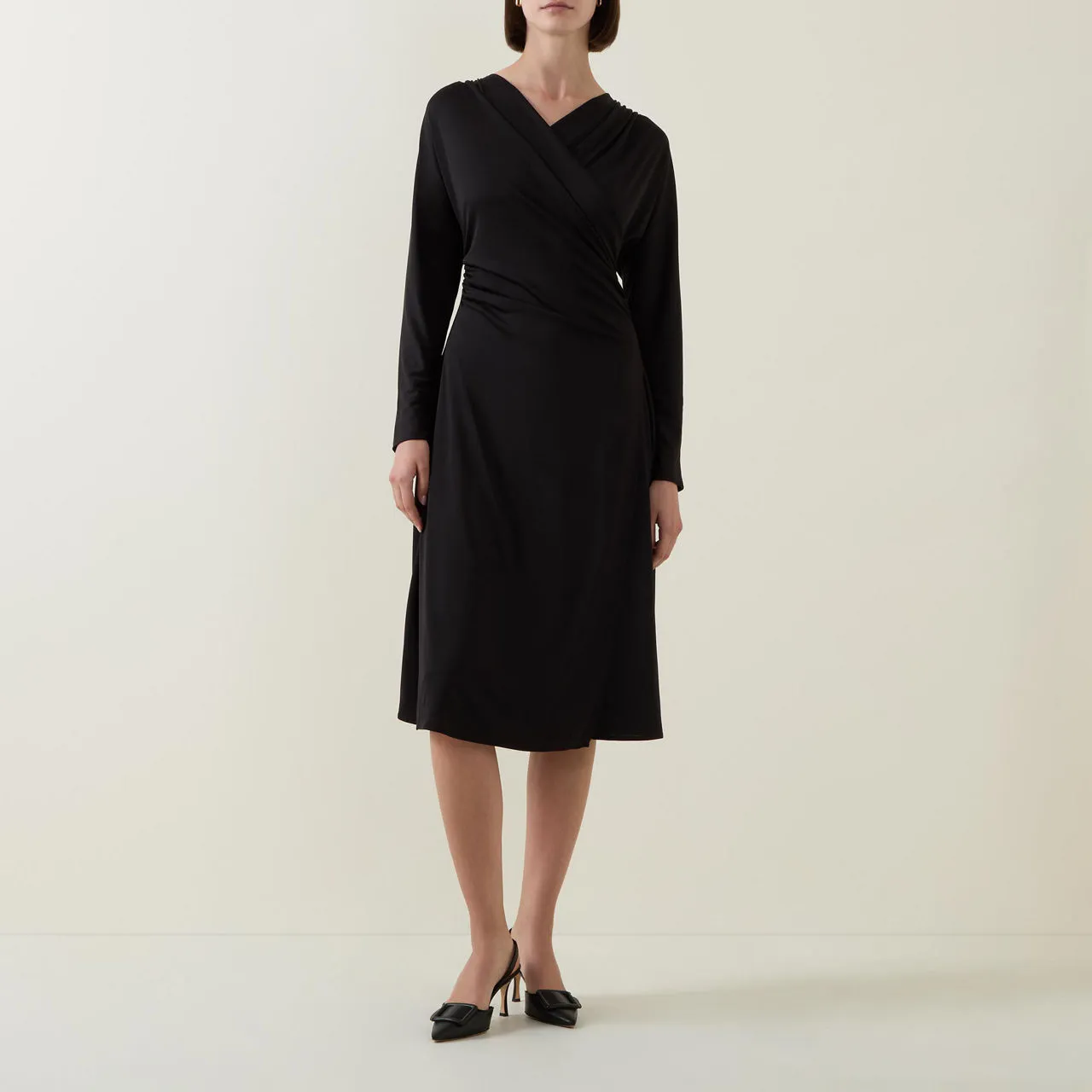 BOSS Ettita Wrap Dress - Black