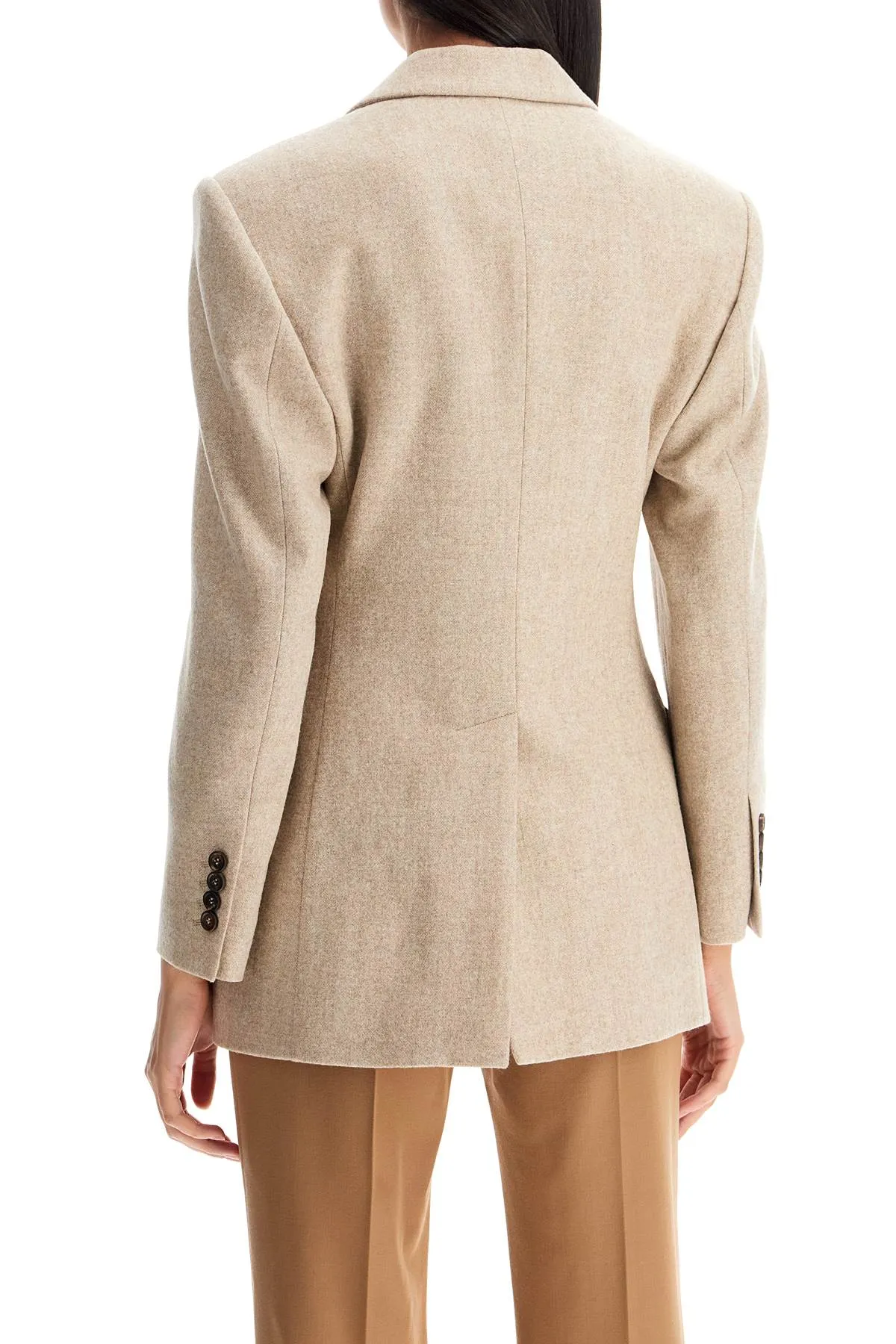 Brunello Cucinelli Double Breasted Wool And Alpaca   Beige