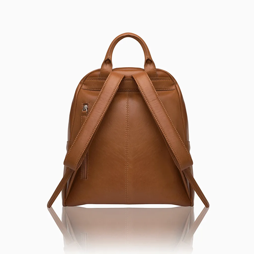 Casual Zip-Top Backpack 35cm, Tan