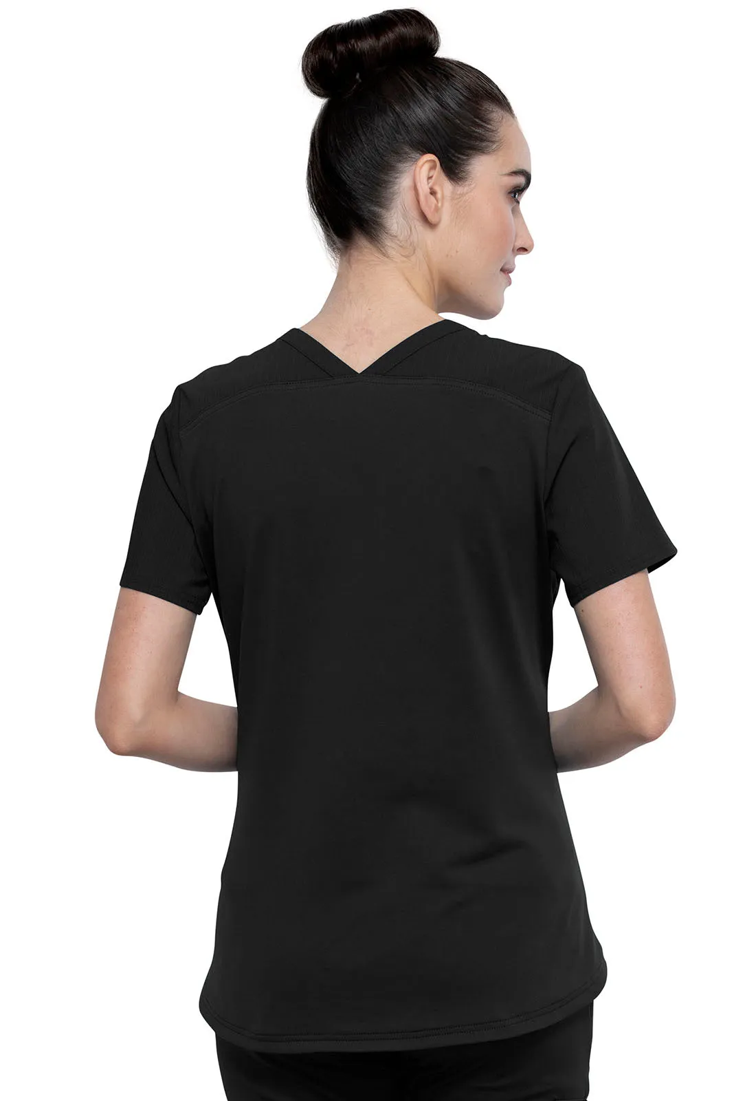 Cherokee Statement Zip Front Top in Black