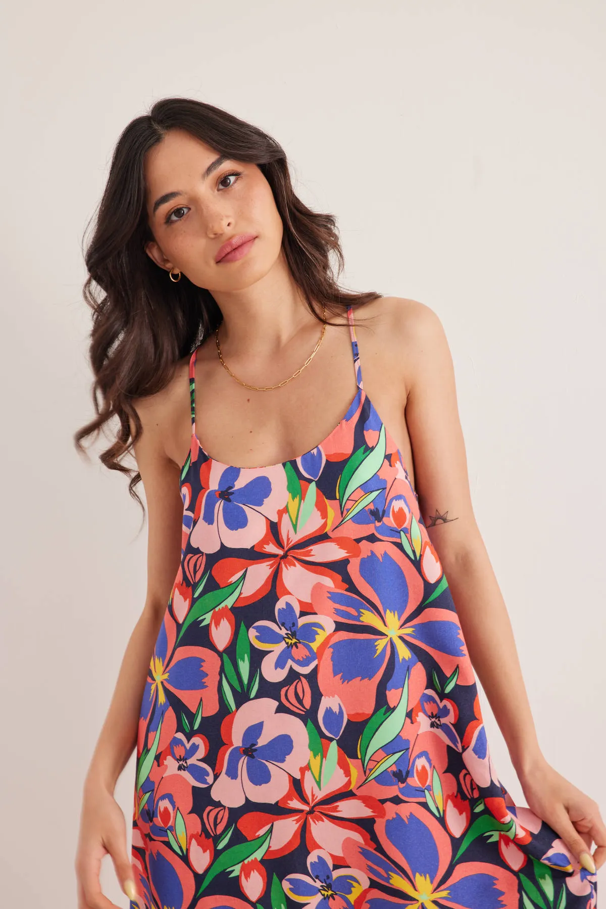 Chillax Sunflora Backless Dress - Floral