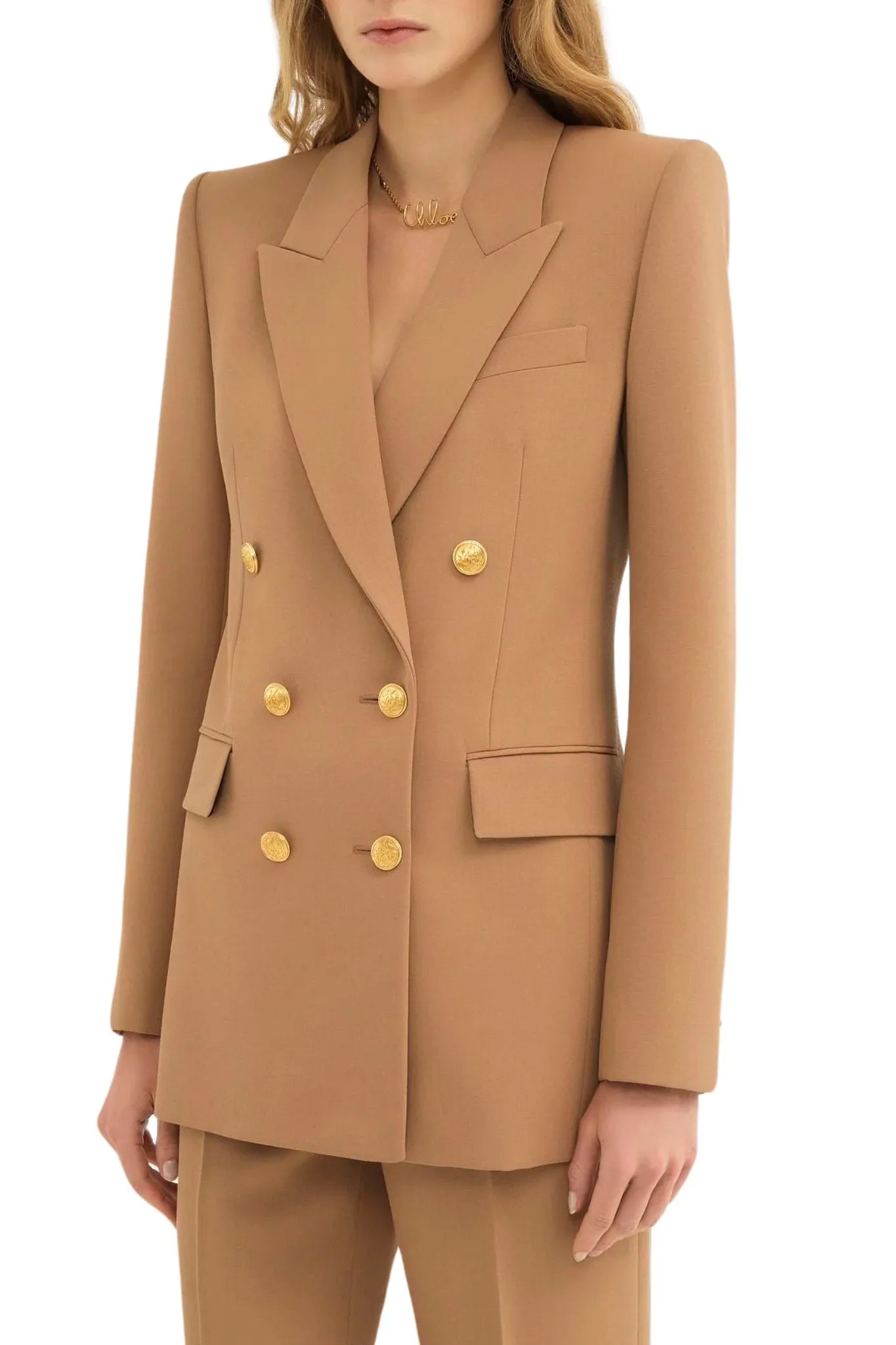 Chloe Wool Grain de Poudre Tailored Jacket