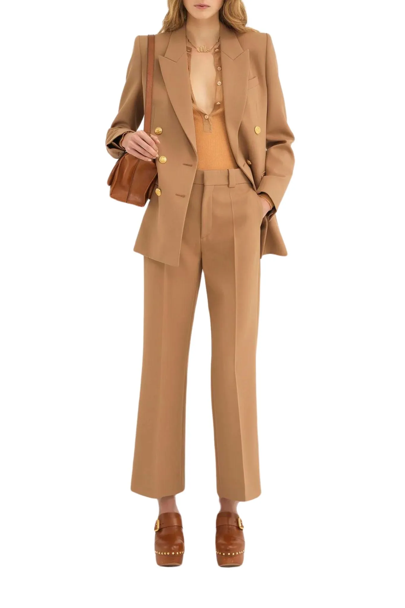 Chloe Wool Grain de Poudre Tailored Jacket