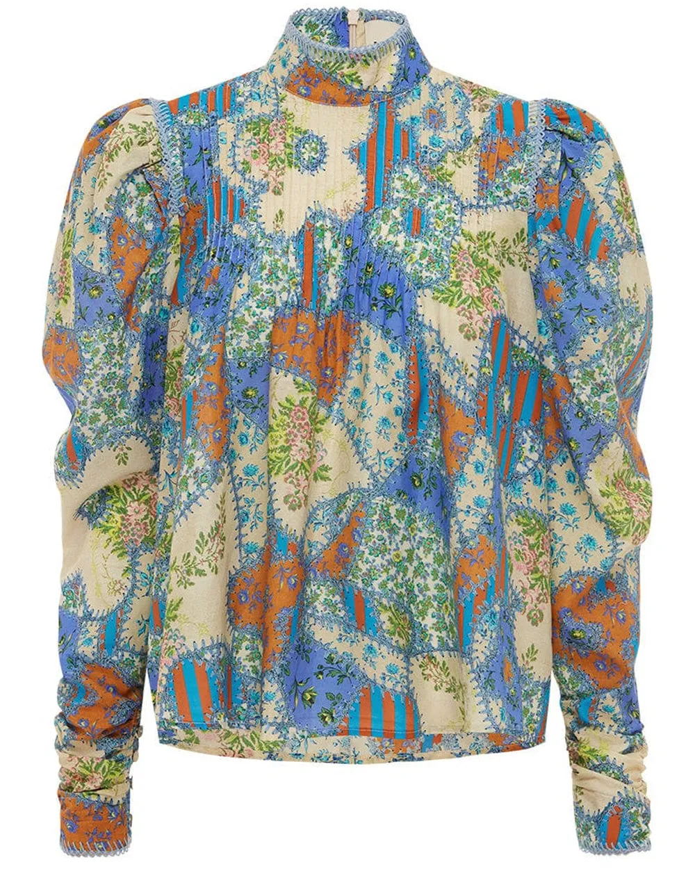 Cornflower Patchwork Skye Blouse