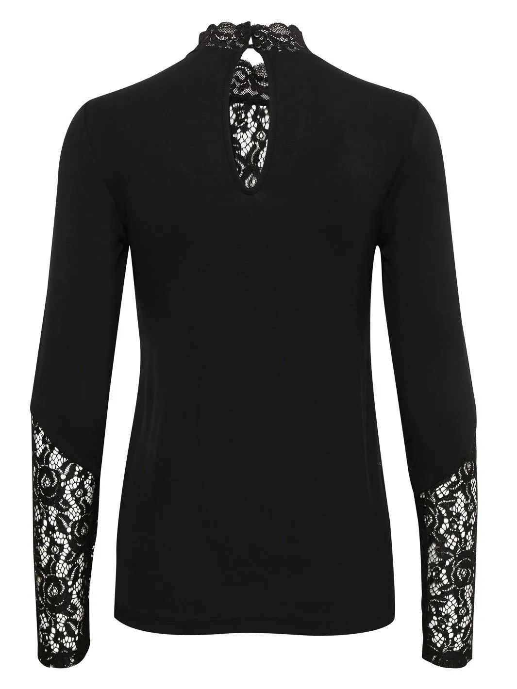 Culture CUpoppy lace bluse I black