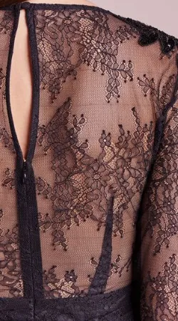 Daisy Black Lace Gown