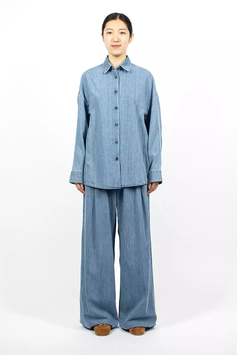 Denim Cocoon Shirt Light Blue