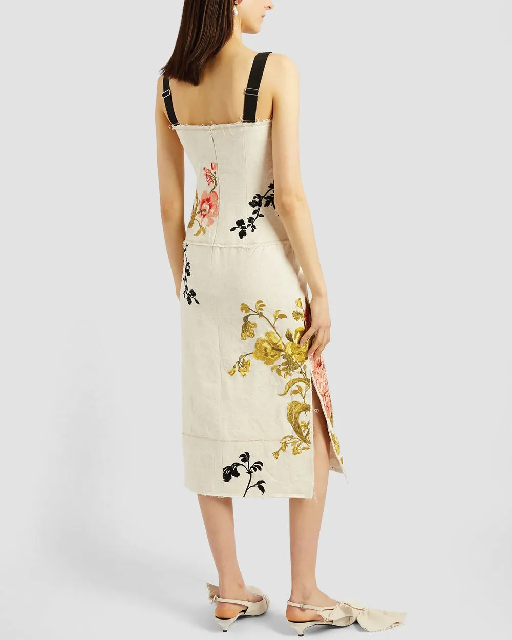 Ecru Sleeveless Cocktail Dress