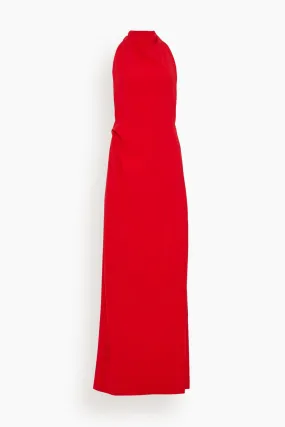 Faye Backless Dress in Red