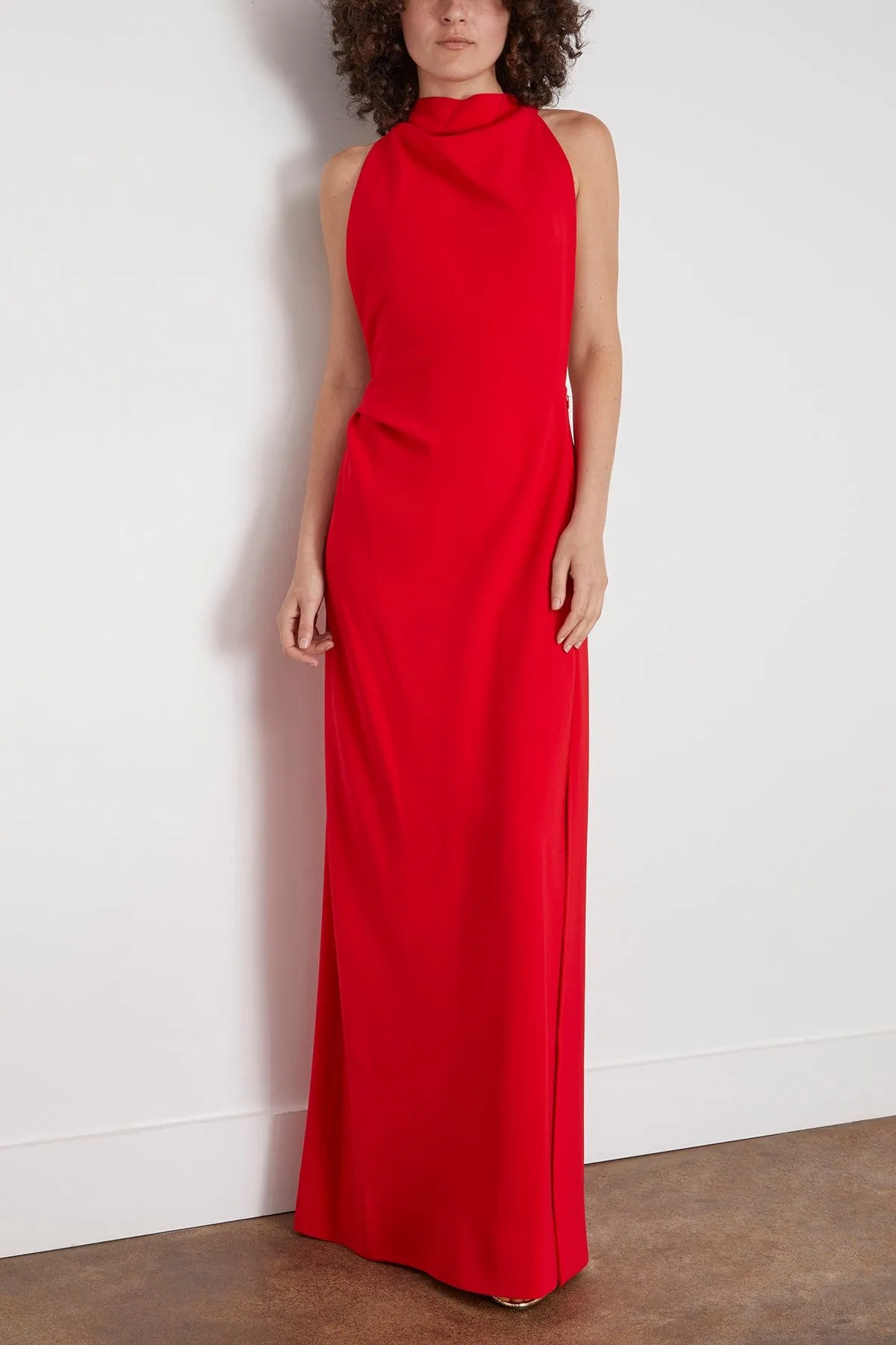 Faye Backless Dress in Red