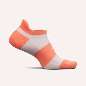 Feetures High Performance Max Cushion No Show Tab Socks - Pop Off Peach