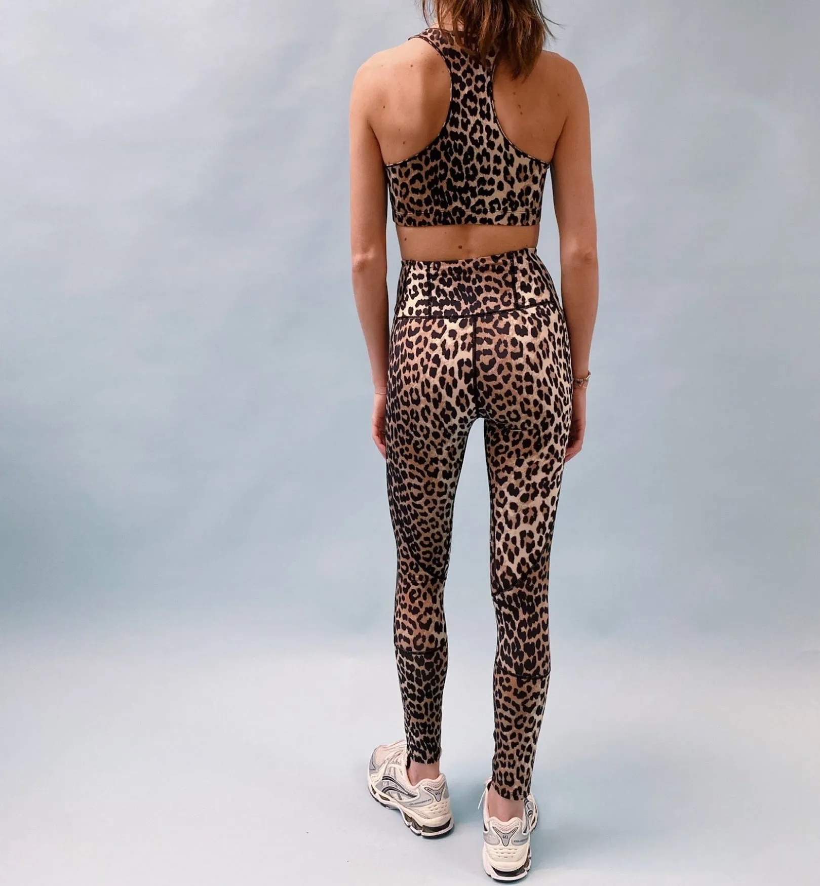 GANNI Leopard Active Racerback Top