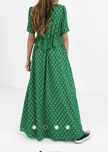 Gloria Green Hexagon Dress