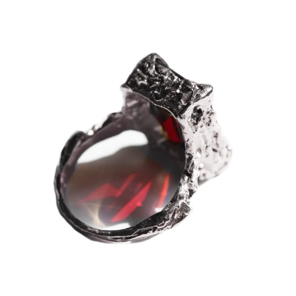 Gold Garnet Cocktail Ring