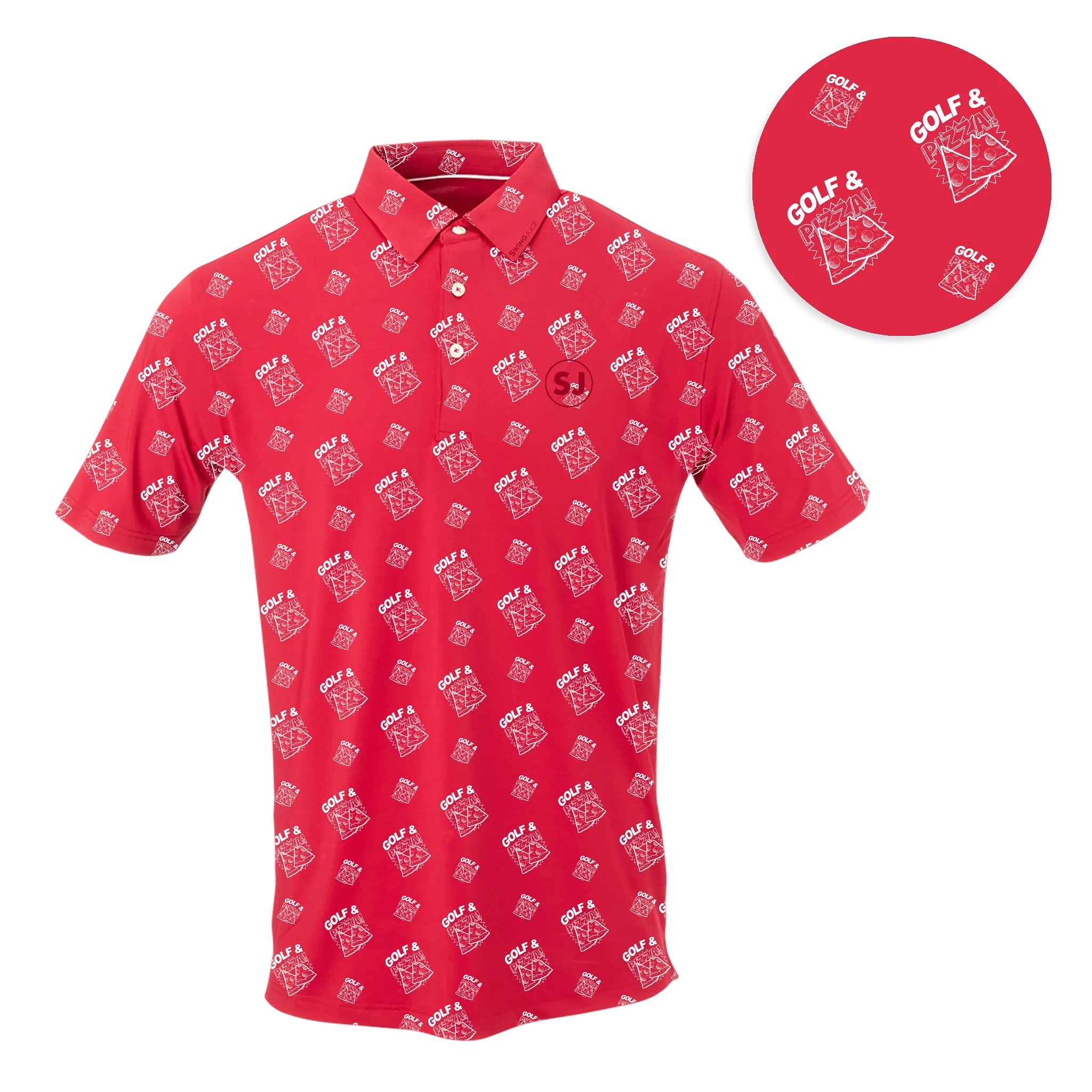 Golf & Pizza Men's Polo