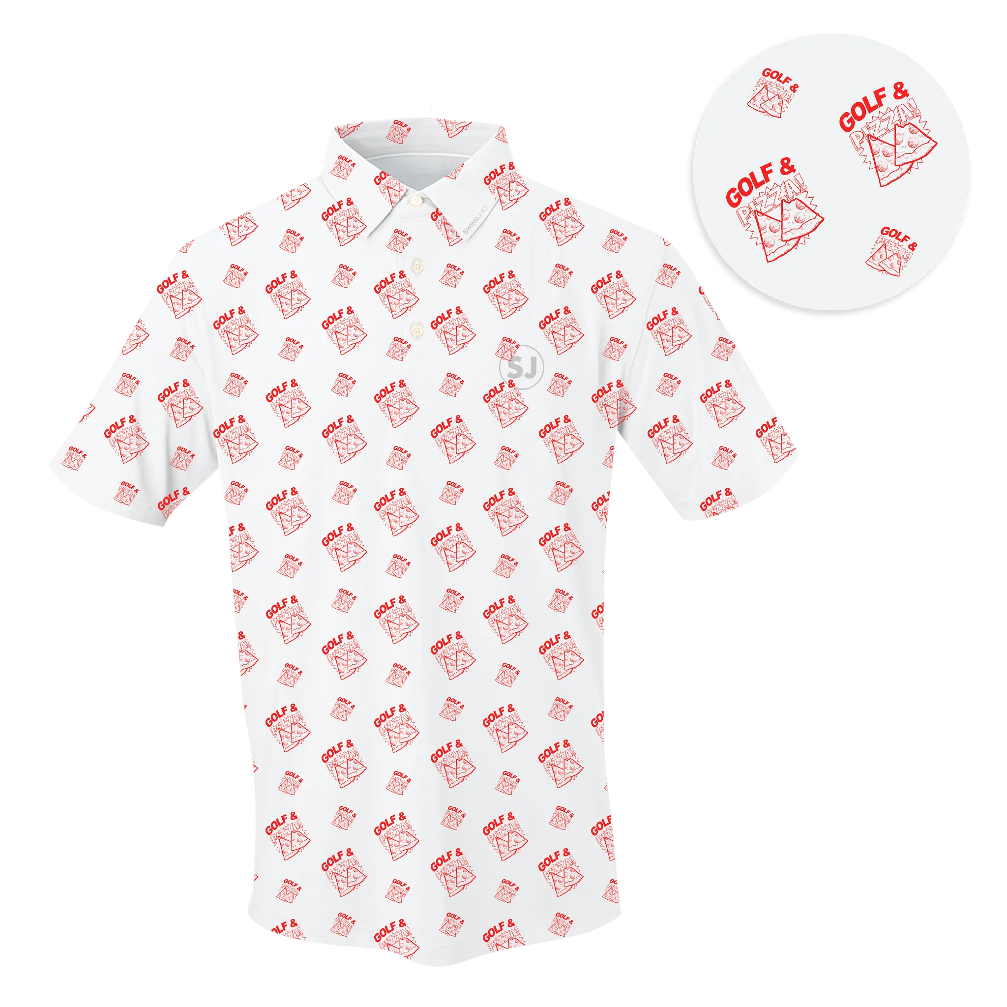 Golf & Pizza Men's Polo