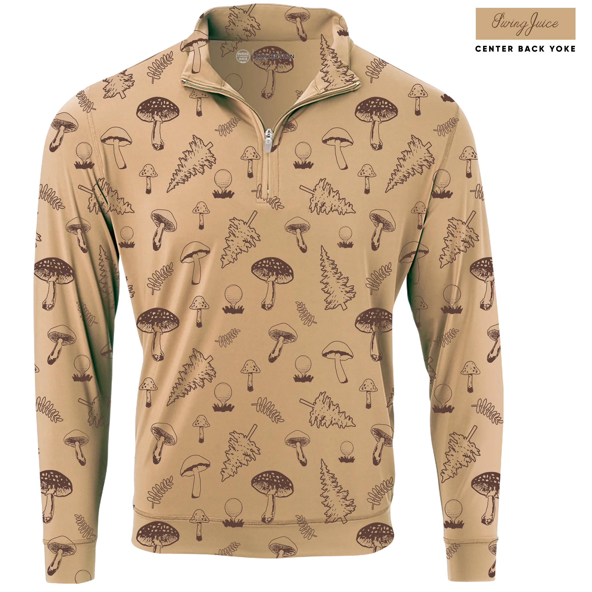 Golf Mushrooms Men's Quarter Zip