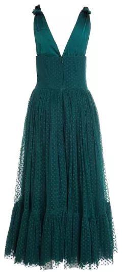 Green Tulle Midi Dress