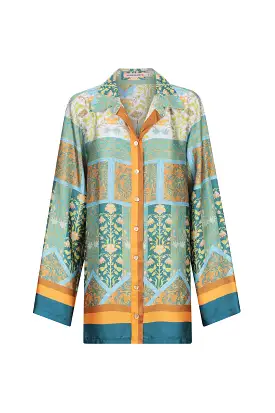 Hansen & Gretel Allora Oversized Shirt Floral Tile