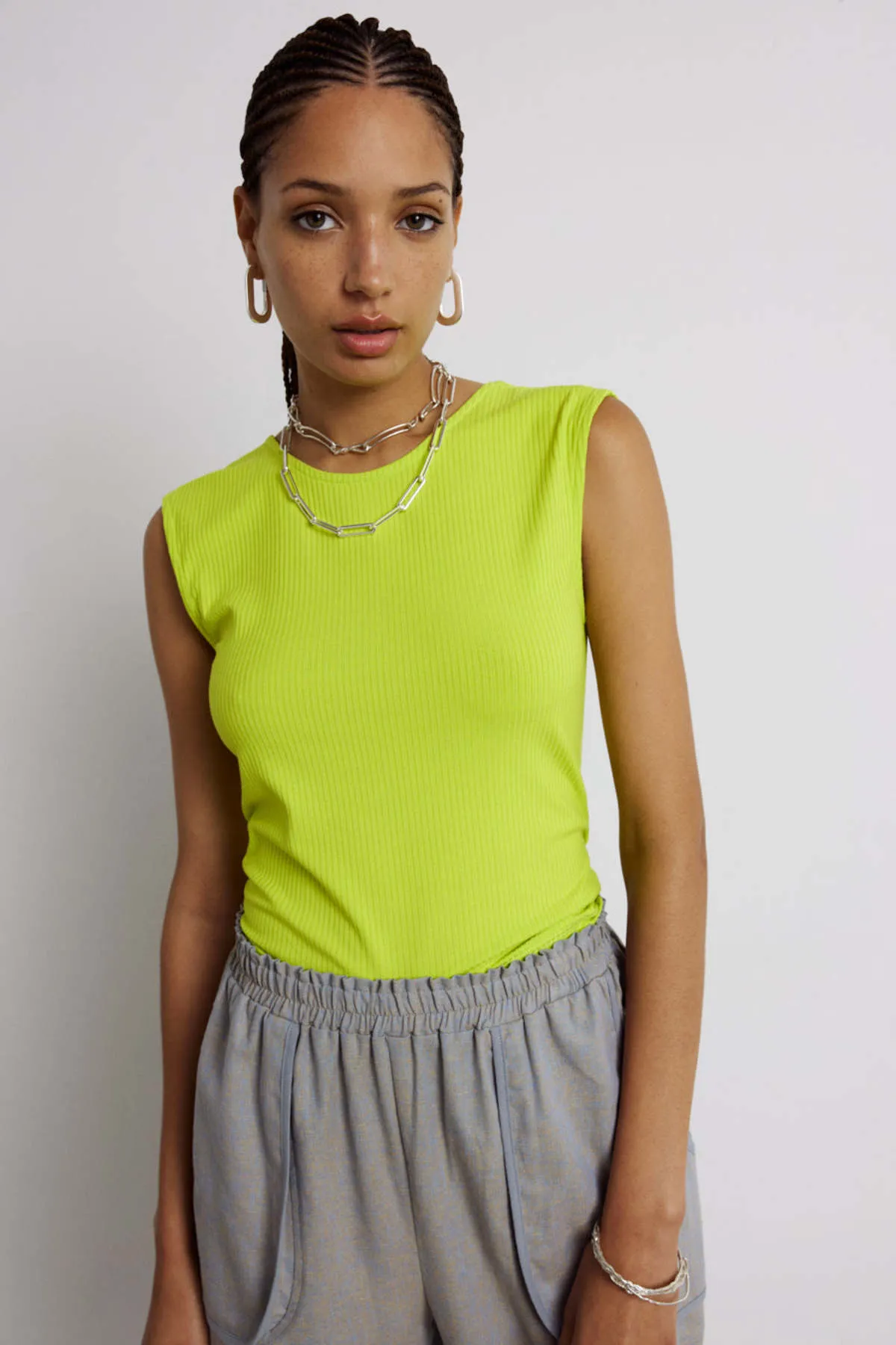 Haut BAKER backless - Yellow neon/Roseberry/Noir/Lucky green