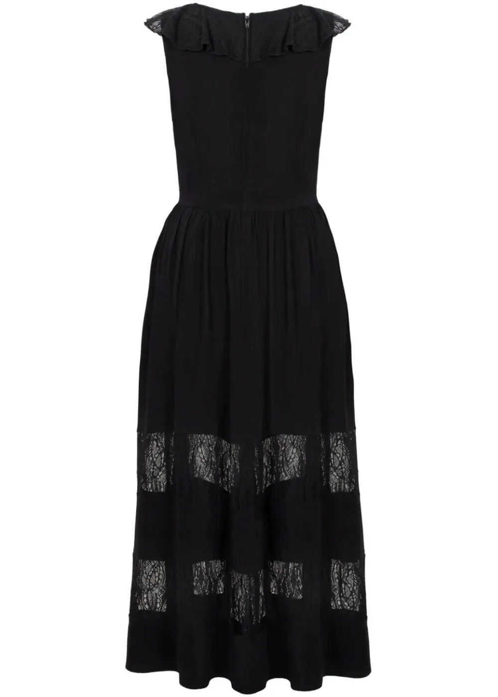 Hell Bunny Mortem Lace 70's Maxi Dress Black