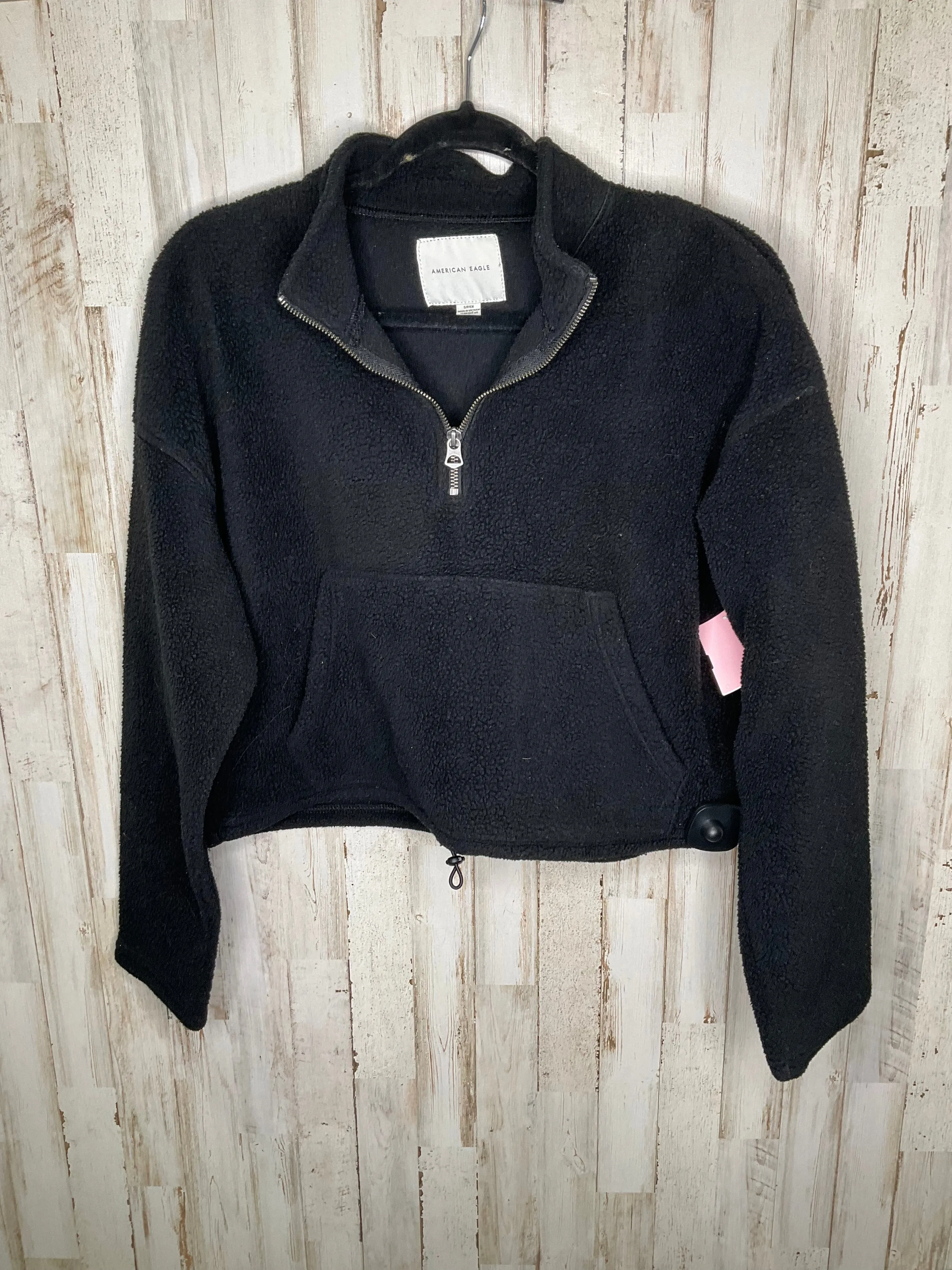 Jacket Fleece By American Eagle In Black, Size: S