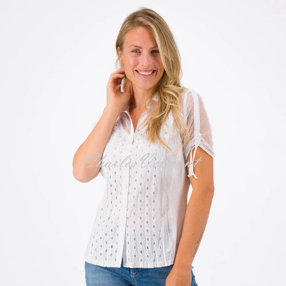 Just White Blouse - Style J3022