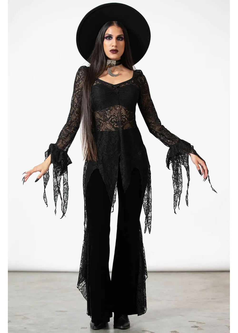 Killstar Faythe Lace Top Black