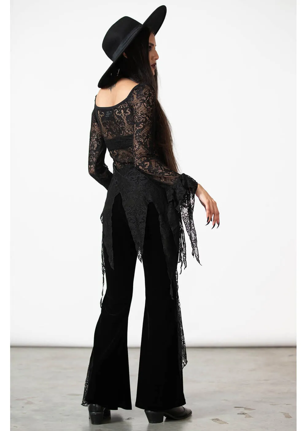 Killstar Faythe Lace Top Black